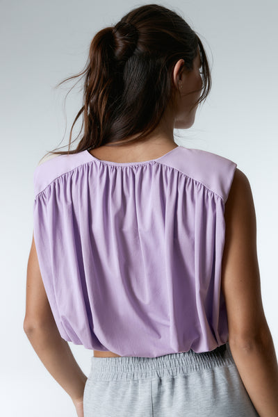 Camiseta deportiva fluida Gather - Lavender-Black Limba