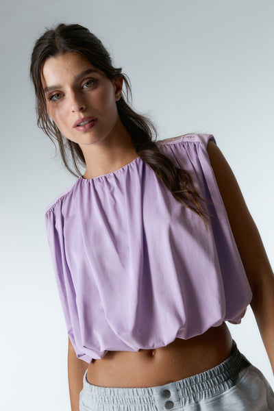Camiseta deportiva fluida Gather - Lavender-Black Limba