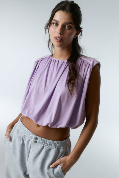 Camiseta deportiva fluida Gather - Lavender-Black Limba