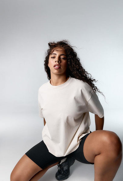 Camiseta deportiva manga corta Chalk - Cream-Black Limba