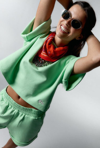 Camiseta deportiva manga corta Karen - Green-Black Limba
