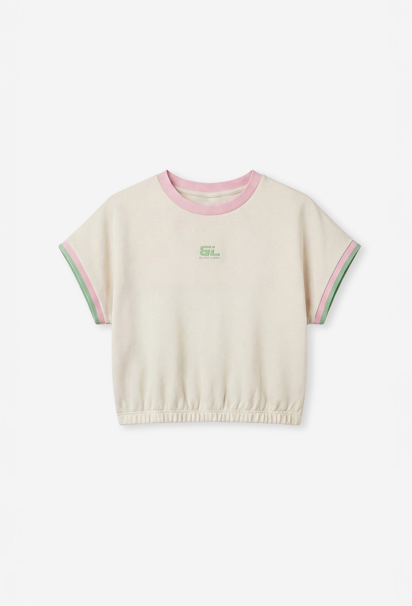 Camiseta deportiva manga corta Rally - Cream-Black Limba