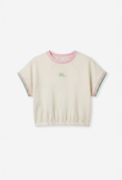 Camiseta deportiva manga corta Rally - Cream
