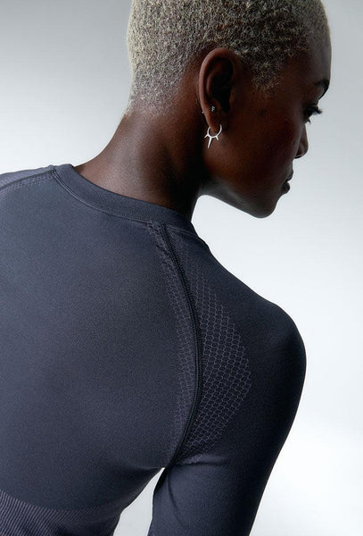Camiseta deportiva manga larga Flex motion - Grey & lavender-Black Limba