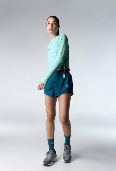 Camiseta deportiva manga larga Hill - Mint-Black Limba