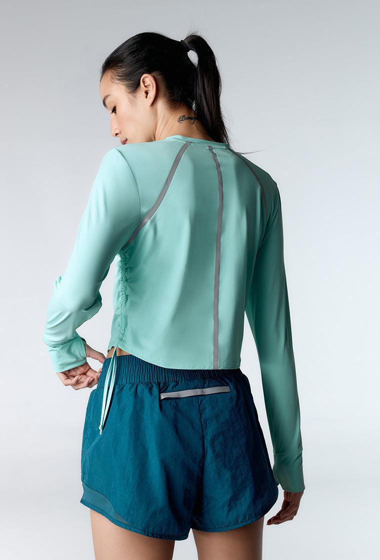 Camiseta deportiva manga larga Hill - Mint-Black Limba