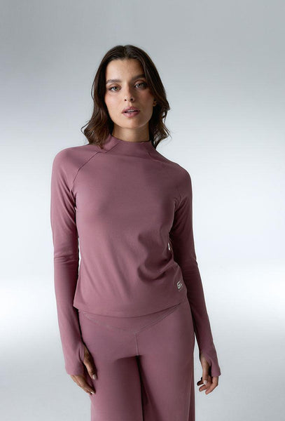 Camiseta tacto suave Halves - Rose brown-Black Limba