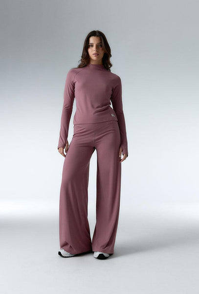 Camiseta tacto suave Halves - Rose brown-Black Limba