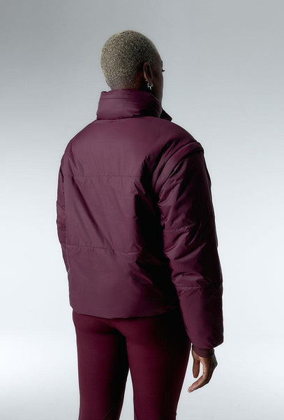 Chaqueta acolchada convertible Verbier - Aubergine-Black Limba