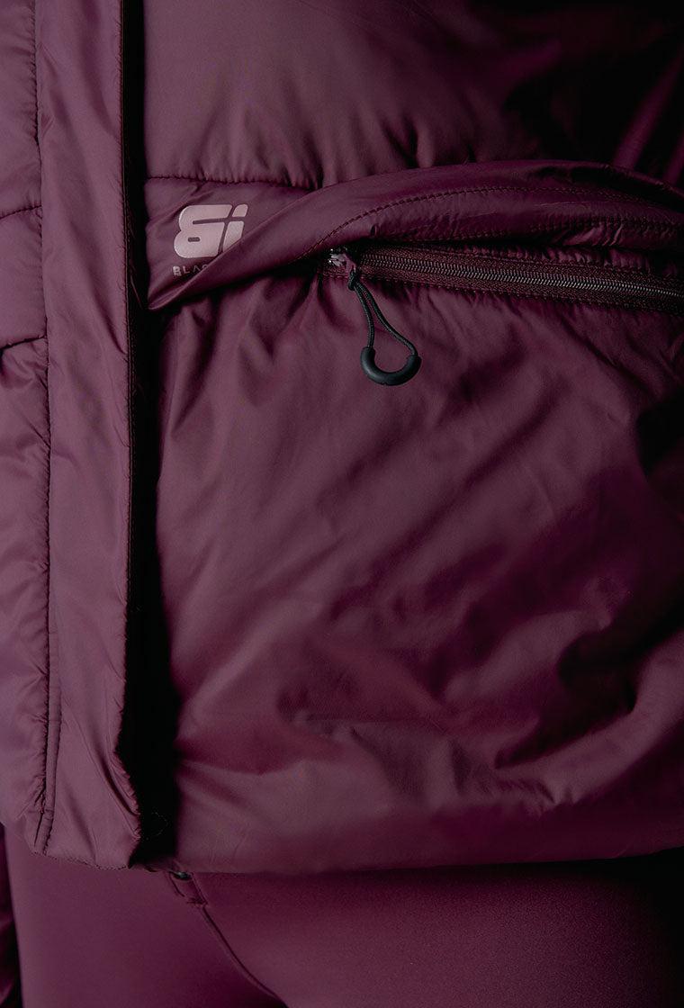 Chaqueta acolchada convertible Verbier - Aubergine-Black Limba