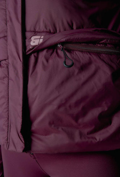 Chaqueta acolchada convertible Verbier - Aubergine-Black Limba