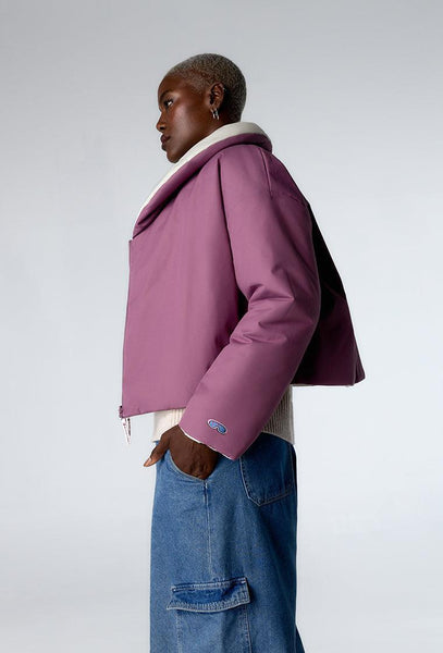 Chaqueta acolchada reversible Kai - Cream-Black Limba