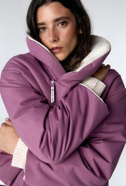 Chaqueta acolchada reversible Kai - Cream-Black Limba