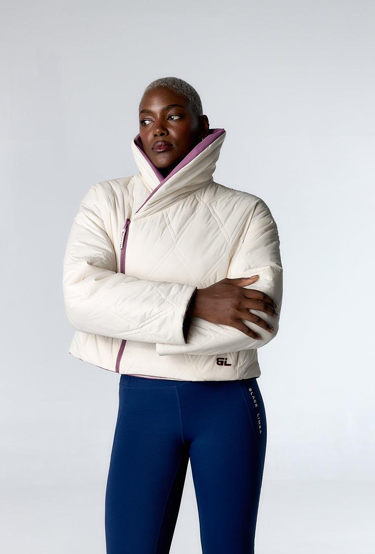 Chaqueta acolchada reversible Kai - Cream-Black Limba