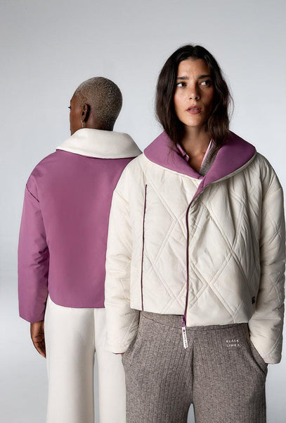 Chaqueta acolchada reversible Kai - Cream-Black Limba