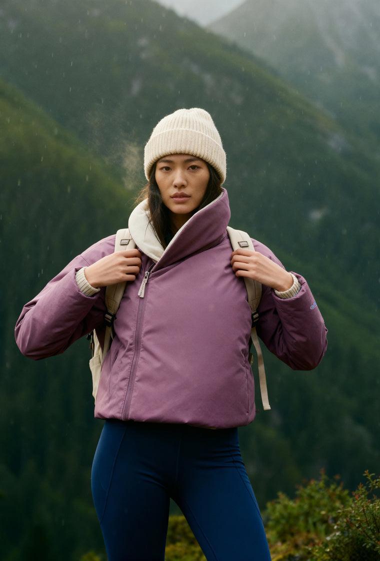 Chaqueta acolchada reversible Kai - Cream-Black Limba