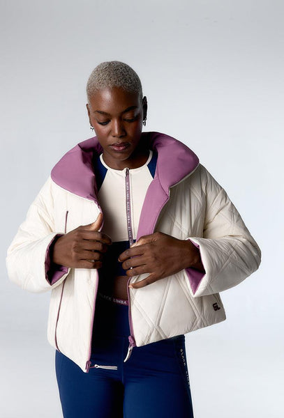Chaqueta acolchada reversible Kai - Cream-Black Limba