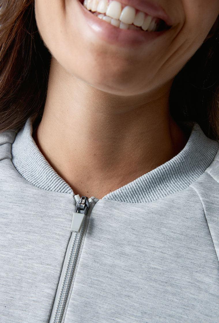 Chaqueta sudadera bomber Cloud - Grey Melange-Black Limba