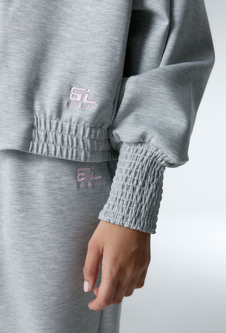 Chaqueta sudadera bomber Cloud - Grey Melange-Black Limba