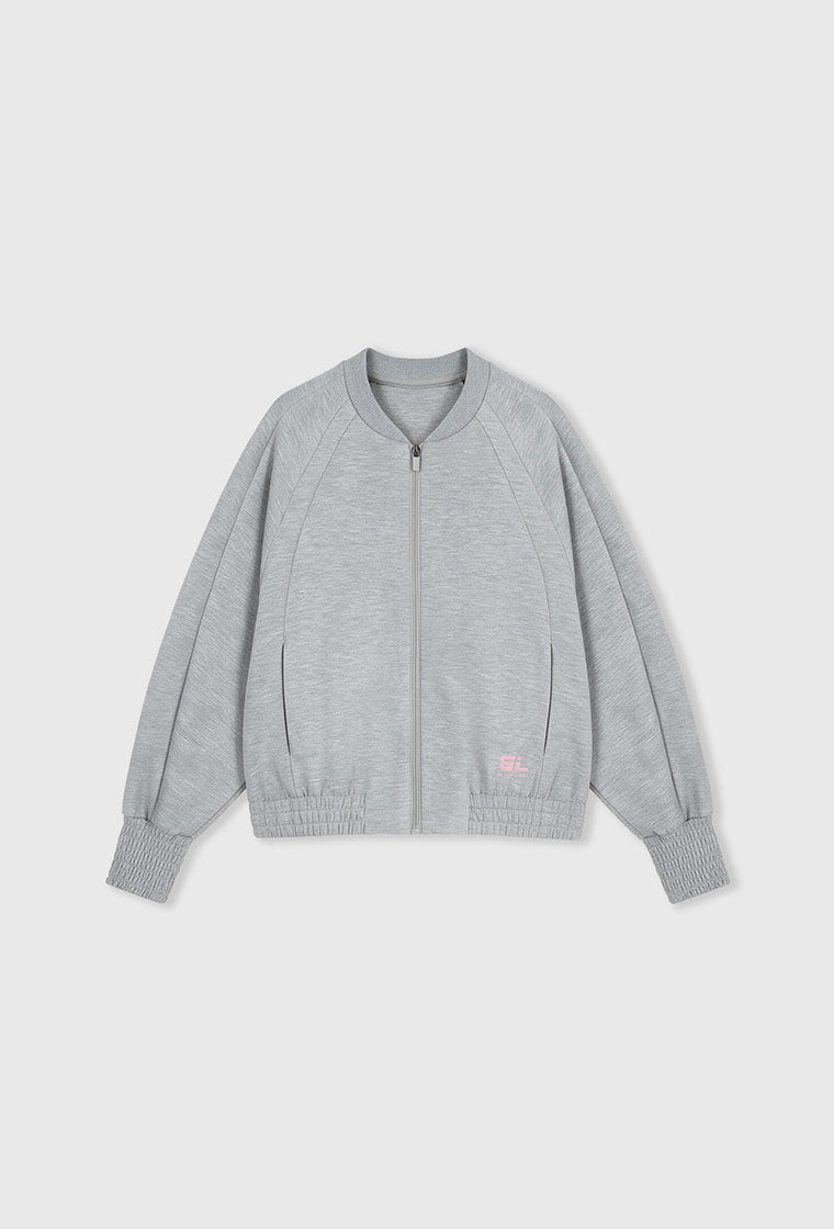 Chaqueta sudadera bomber Cloud - Grey Melange-Black Limba
