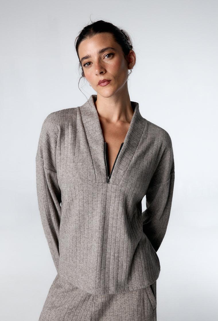 Conjunto de canalé Delyn - Grey-Black Limba