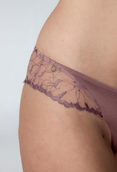 Conjunto de lencería Agnes & Hannah - Mauve Pink-Black Limba