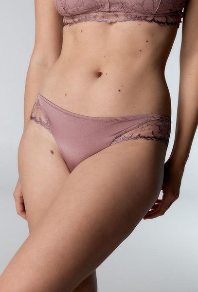 Conjunto de lencería Agnes & Hannah - Mauve Pink-Black Limba