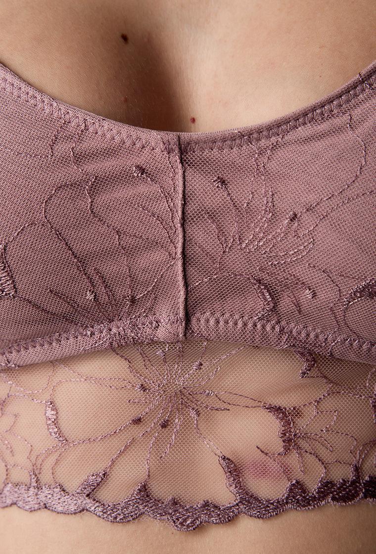 Conjunto de lencería Agnes - Mauve Pink-Black Limba