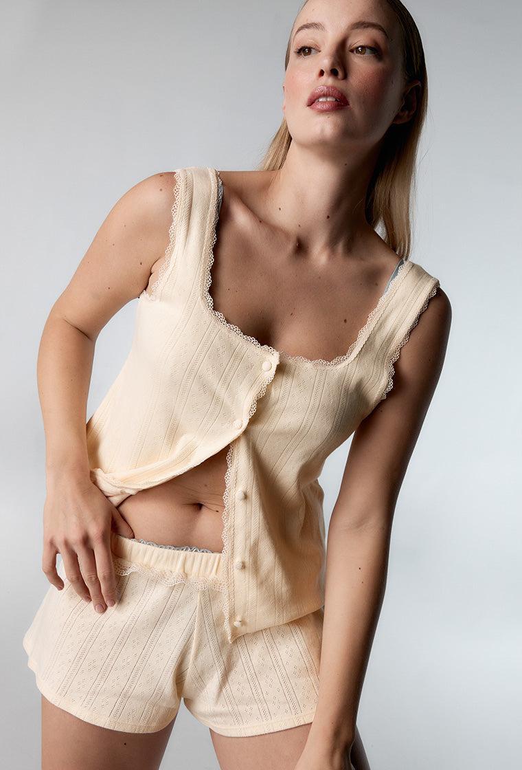 Conjunto de lencería Barbara - Soft Yellow-Black Limba