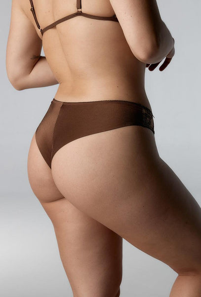 Conjunto de lencería Emilie - Dark Bronze-Black Limba