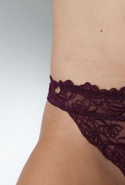 Conjunto de lencería Merlot - Plum-Black Limba