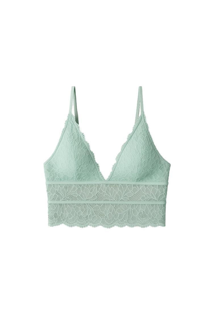 Bralette Crop top Moss - Salvia Green-Black Limba