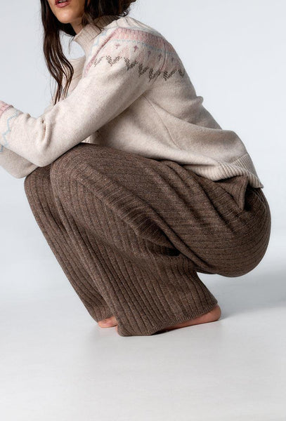 Conjunto de punto Monix - Cream & Taupe-Black Limba