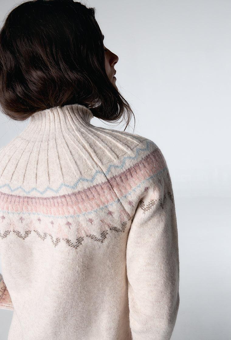 Conjunto de punto Monix - Cream & Taupe-Black Limba