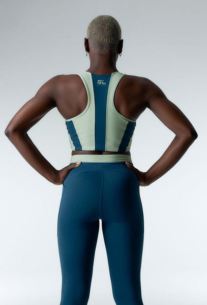 Conjunto deportivo Aqualine - Mid blue & Green-Black Limba