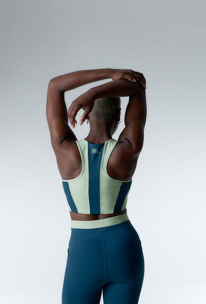 Conjunto deportivo Aqualine - Mid blue & Green-Black Limba