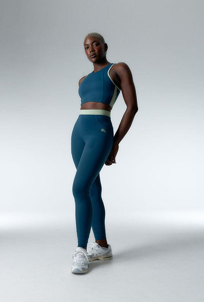 Conjunto deportivo Aqualine - Mid blue & Green-Black Limba
