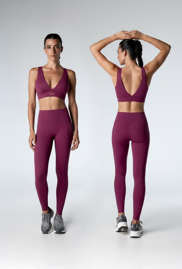 Conjunto deportivo Curve Line - Amaranth-Black Limba