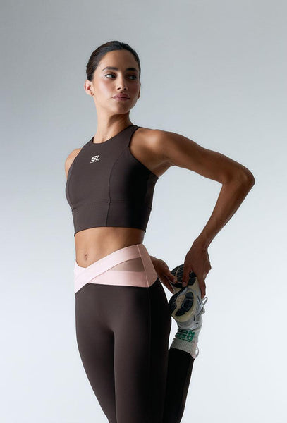 Conjunto deportivo Diardi & Evolve - Chocolate & Marshmallow-Black Limba