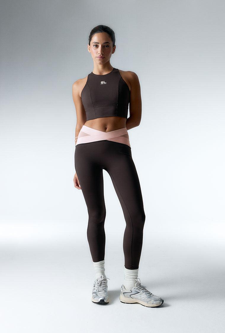 Conjunto deportivo Diardi & Evolve - Chocolate & Marshmallow-Black Limba