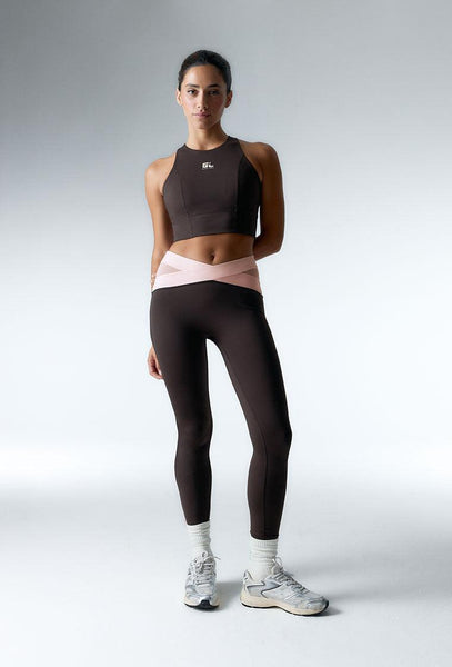 Conjunto deportivo Diardi & Evolve - Chocolate & Marshmallow-Black Limba