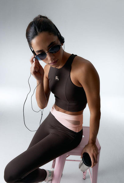 Conjunto deportivo Diardi & Evolve - Chocolate & Marshmallow-Black Limba