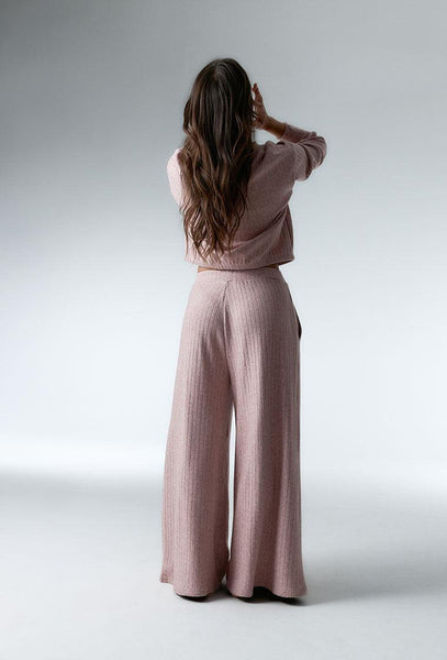 Conjunto deportivo Evlyn - Pink melange-Black Limba