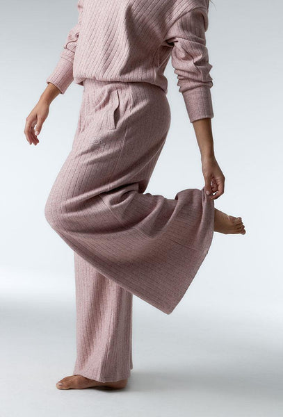 Conjunto deportivo Evlyn - Pink melange-Black Limba