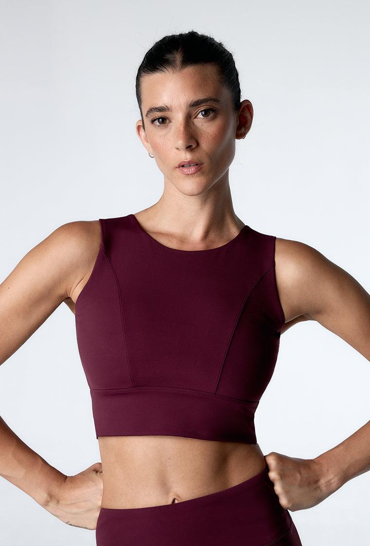 Top deportivo de sujeción alta Impact Pro - Aubergine-Black Limba