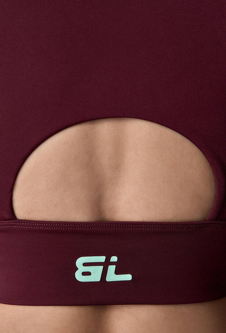 Top deportivo de sujeción alta Impact Pro - Aubergine-Black Limba