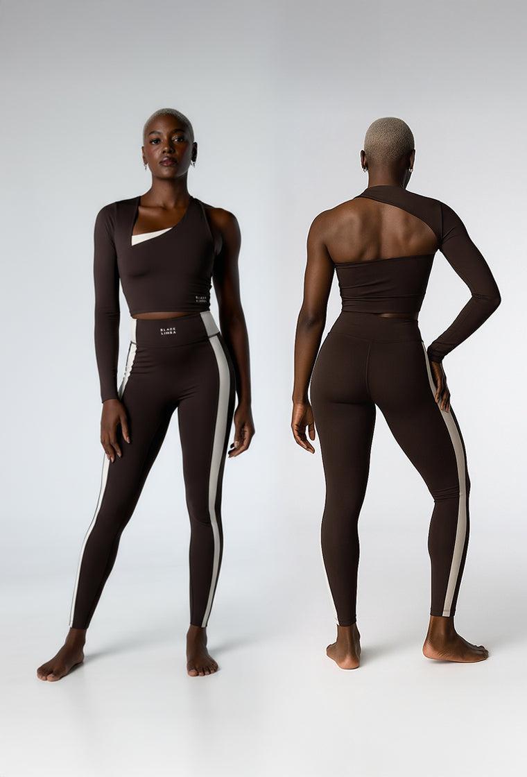 Conjunto deportivo Lynor - Chocolate & Cream-Black Limba