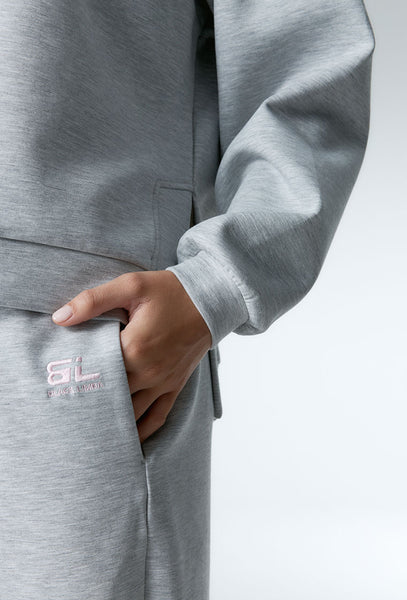Conjunto deportivo Moon & Cloud - Grey melange-Black Limba