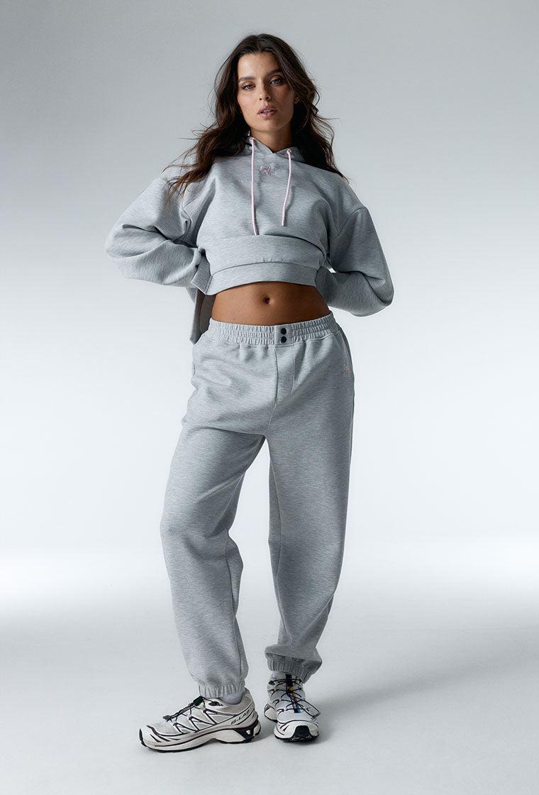 Conjunto deportivo Moon & Cloud - Grey melange-Black Limba