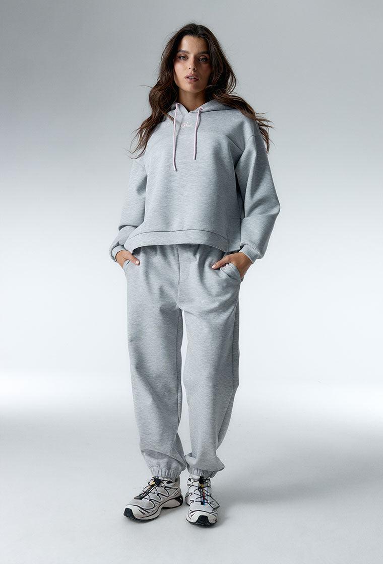 Conjunto deportivo Moon & Cloud - Grey melange-Black Limba